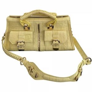 SOLD!!!!Versace leather handbag in yellow